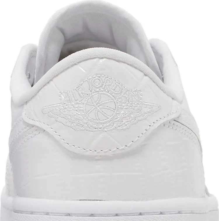 Air Jordan 1 Low Golf White Crocodile Cleats, white