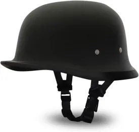Daytona Helmets German Style Novelty Motorcycle Helmet - Timeless Classic Design, Comfortable Padded Liner, Adjustable Leather Chin Strap- Perfect Biker Accessory for Men & Women