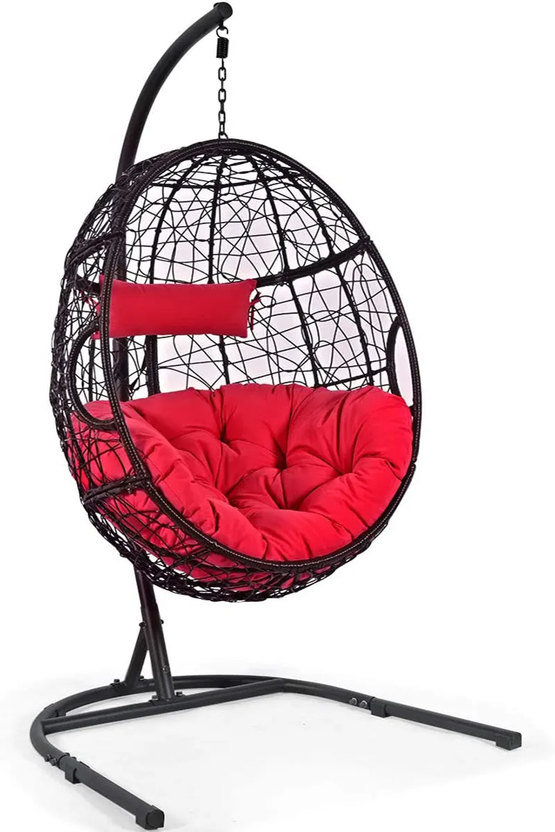 Egg Chair, Swing Chair with C-Hammock Stand Set,