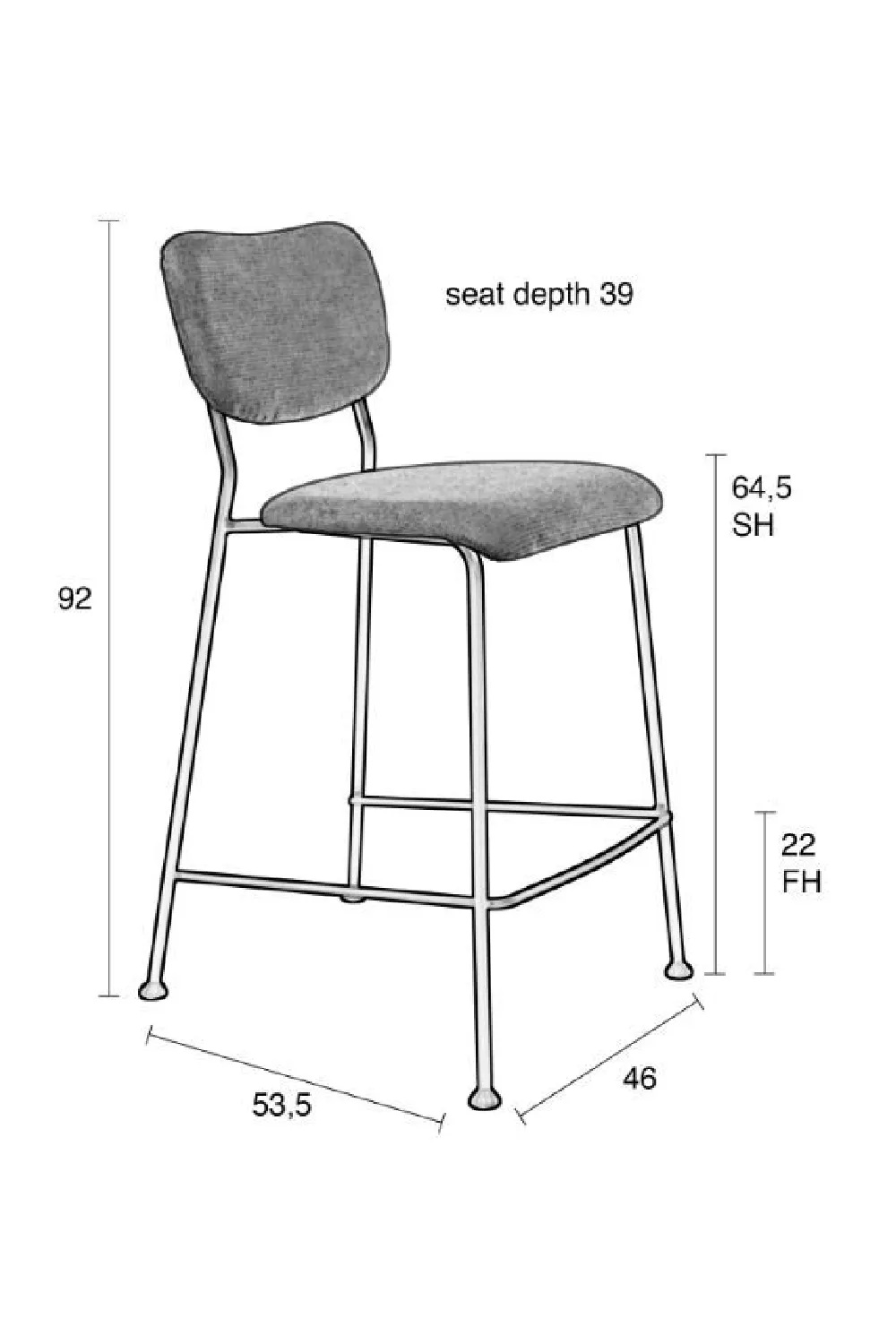 Green Counter Stools (2) | Zuiver Benson
