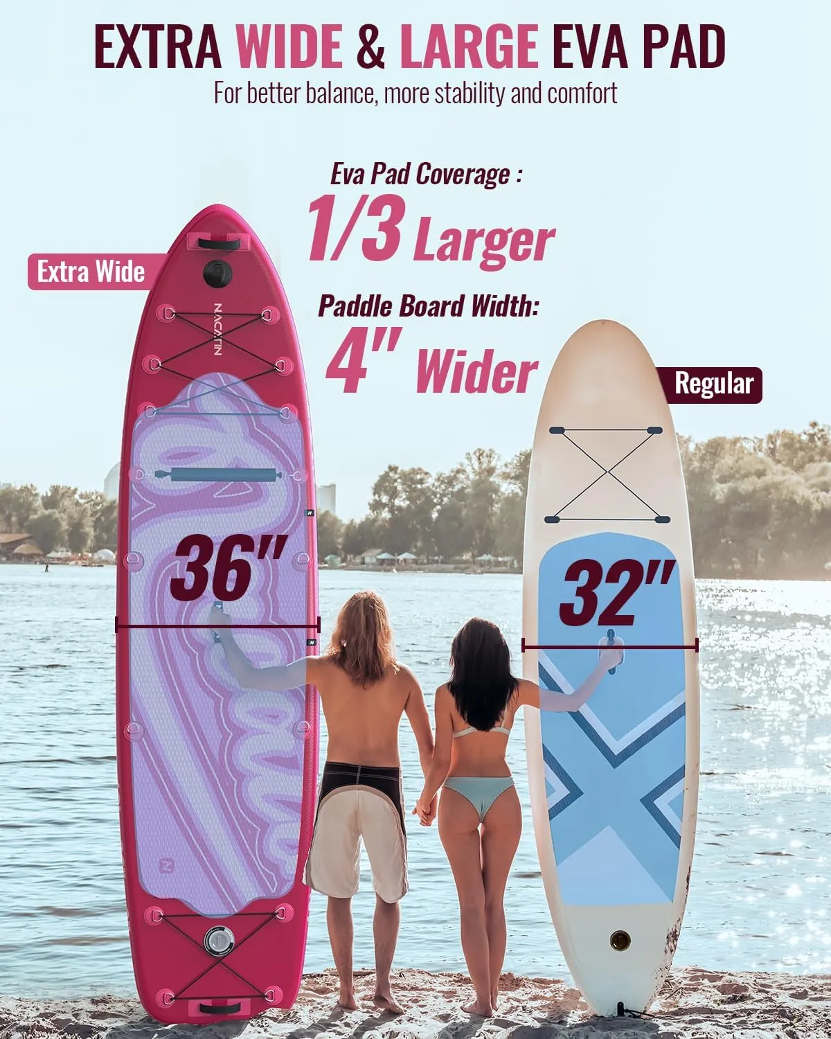 Inflatable Stand Up Paddle Board 12' with Kayak Seat & Dual Paddles  Premium SUP Board for Adults & Families Includes Kayak Conversion Kit, Pump, Leash & Accessories  Stable Wide Deck for Beginners