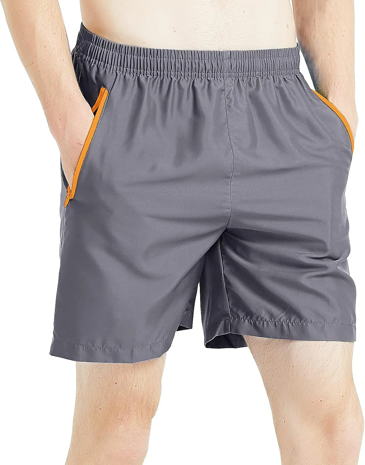 MADHERO Men Swim Trunks with Zipper Pockets Quick Dry Bathing Suits Mesh Lining