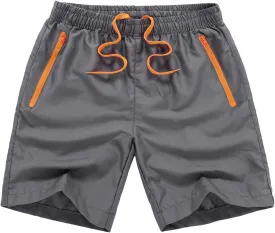 MADHERO Men Swim Trunks with Zipper Pockets Quick Dry Bathing Suits Mesh Lining
