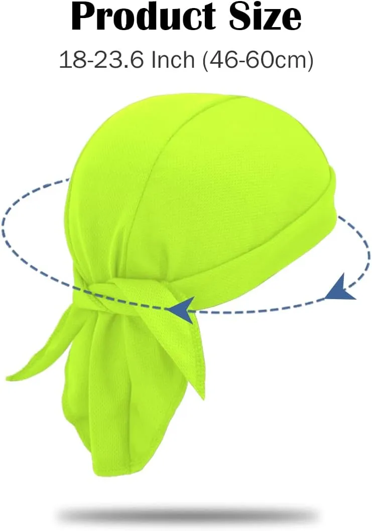 Sweat Wicking Do Rags Skull Caps, Cooling Hip Hop Hat, Beanie Durag Motorcycle Head Wrap Doo Rag Liner for Men Women