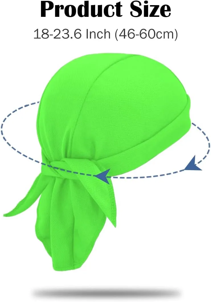 Sweat Wicking Do Rags Skull Caps, Cooling Hip Hop Hat, Beanie Durag Motorcycle Head Wrap Doo Rag Liner for Men Women